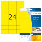 Farbige Etiketten A4 70x37mm gelb, matt, für alle PC-Drucker, MFC etc.