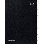 Pultordner 1-12+1-31 schwarz Einband aus Hartpappe mit