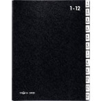 Pultordner 1-31 schwarz Einband aus Hartpappe mit