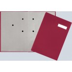 Unterschriftsmappe, rot, Einband aus Hartpappe mit