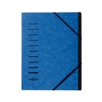 Ordnungsmappe, A4, 12-teilig, blau Aufdruck 1-12 auf dem Deckel mit Eck-