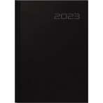 Buchkalender Futura2 Balacron, 2023 14,8x20,8cm, schwarz, 1Woche/2Seiten