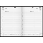 Buchkalender Chefplaner Miradur 2023 14,5x20,6cm schwarz, 1Tag/1Seite