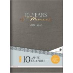 10-Jahreskalender A4 2022-2031 grau 1Tag/1Seite, 21x29,7cm, 416 Seiten