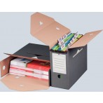 Archivbox für Hängemappen grau Innenmaß: 328x115x265mm Außenmaß: