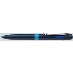 Kugelschreiber Take 4, blau, Refill, Schreibfarbe: schwarz, rot, blau,