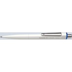 Druckkugelschreiber K3 blau mit Stahlclip und Metalldrücker