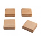 Holz-Magnet, quadratisch, 33x33x9 mm Haftkraft: 10 Blatt (A4, 80g/qm)