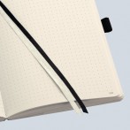 Notizbuch Conceptum, 80g, Softcover schwarz, kariert, Stiftschlaufe