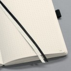 Notizbuch A5, schwarz, punktkariert, Softcover, nummerierte Seiten,