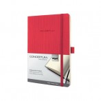 Notizbuch Conceptum, 80g, Softcover red, liniert, Stiftschlaufe