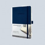 Notizbuch Conceptum, 80g, Softcover midnight blue, kariert, Stiftschlaufe
