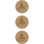 Weihnachts-Sticker auf Rolle, with apples, in Spenderbox, 47x47mm