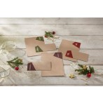 Weihnachts-Motivpapier-Set, braun Cut-out-Style, brauner Kraftkarton