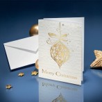 Weihnachts-Karten inkl. Umschläge. Golden Fantasy,Glanzkarton+Einlegebl.