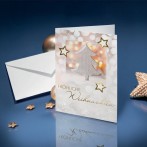 Weihnachts-Karten inkl. Umschläge, Glowing Christmas Tree, Glanzkarton,