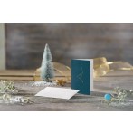Weihnachts-Karten ChristmasTree,petrol Weißkarton, FSC-Mix, matt, 250 g,