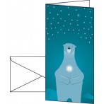 Weihnachts-Karten (inkl. Umschläge) "Polar Bear", Weißkarton matt, 250 g