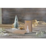 Weihnachts-Karten (inkl. Umschläge) "Polar Bear", Kraftkarton braun,