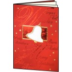 Weihnachts-Karten inkl. Umschläge Silver Star Rot/Silberprägung