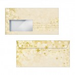 Weihnachts-Umschlag Christmas Glow DL, Fenster, 90 g, gummiert