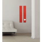 Glas-Magnetboard Artverum, rot, inkl. 1 extra starker Magnet und