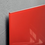 Glas-Magnetboard Artverum, rot inkl. extra starker SuperDym-Magnete,