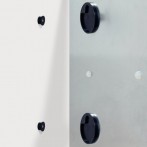 Glas-Magnetboard Artverum, schwarz inkl. 1 starker SuperDym-Magnet und