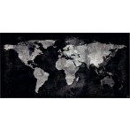 Glas-Magnetboard Artverum, World-Map Weltkarte inkl. extra starker