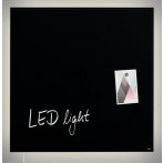 Glas-Magnetboard Artverum, Schiefer- Stone, LED-light, inkl. starker