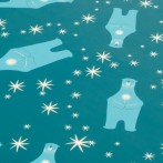Weihnachts-Geschenkpapier "Polar Bear" mit Aufreißstreifen, glattes Papier