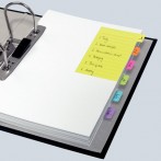 Tab Marker Notes, 94x148mm, sortiert 6 Farben, gelb, orange, pink, grün,