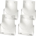 Tischprospekthalter glasklar Acryl 3 Fächer A4 hoch, frei stehend oder