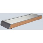 Stiftschale smartstyle Holz/Metall- Optik, 240x150x22,5 mm, 2 Fächer