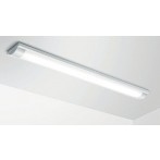 Deckenleuchte LED, 40-124, blendfreie Abdeckung, Metallgehäuse grau, 2x20W