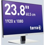 LCD/LED Monitor 2462W silber 23,8" Full-HD-Display, AMVA-Panel
