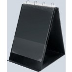 Tischflipchart A4 hoch schwarz 4-Ring Ø 20mm inkl. 10 Hüllen