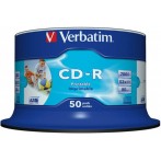 Rohling CD-R 80 Min. 700MB, 52-fach wide printable in 50-er Spindel