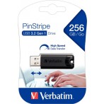 Speicherstick USB 3.2 Gen 1, 256 GB, PinStripe, schwarz
