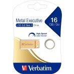 Speicherstick USB 3.2 Gen 1, 16 GB, Metal Executive, gold, 2.5MB/s 17x