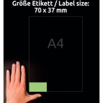 Etiketten permanent 70 x 37 mm grün für I/L/K