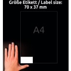 Universal-Etiketten permanent, weiß 70 x 37 mm, ultragrip, für I/L/K