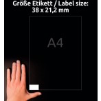 Universal-Etiketten permanent, weiß 38 x 21,2 mm, ultragrip, für I/L/K