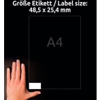 Universal-Etiketten permanent, weiß 48,5 x 25,4 mm, ultragrip, für I/L/K