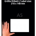 Etiketten I+L+FL+K 210x148 mm, weiß, permanent haftend, 1 Stück/Blatt