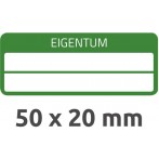 Inventar-Etikett 2 Beschriftungs- felder, VOID, grün, 50x20mm
