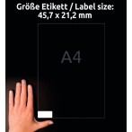 Universal-Etiketten ablösbar weiß 45,7 x 21,2 mm