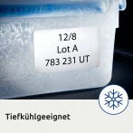 Tiefkühl-Etiketten, permanent, weiß, 63,5 x 33,9 mm, für I/L/FL