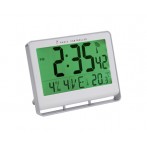 Funkgesteuerte Uhr, LCD, 200x150x30mm Uhrzeit, Datum, Wochentag, Temperatur