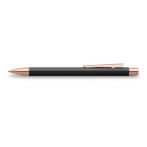 Kugelschreiber NEO Slim schwarz rosegoldfarben, mit gefedertem Clip,